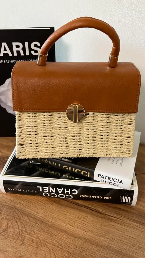 Bohemian box beige handbag - Image 2