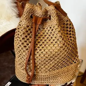 Brown beach bag