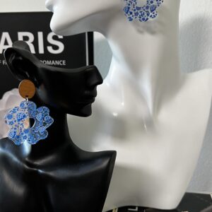 Earrings Flower Blue
