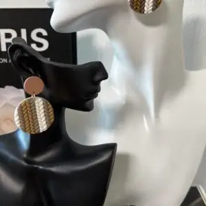 Earrings with a Braided Pattern