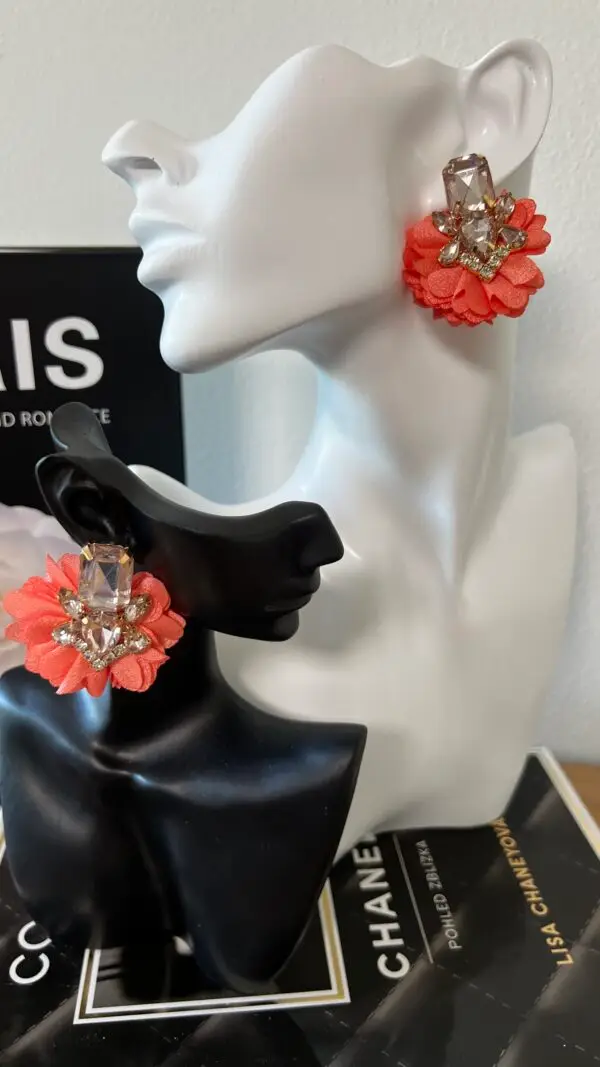Apricot Flower Earrings