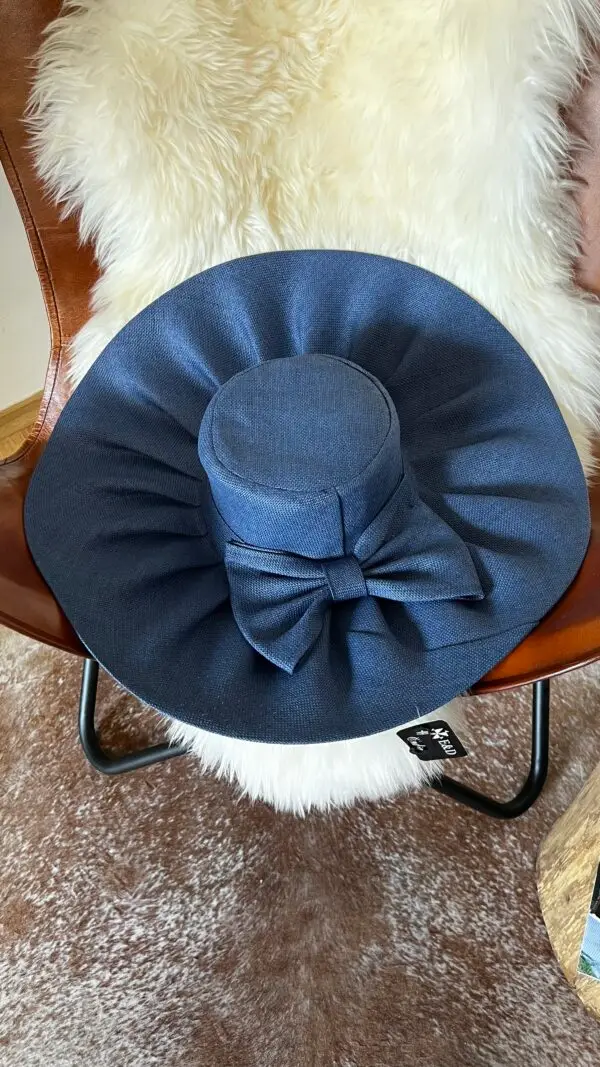 Blue women's beach hat - Image 2