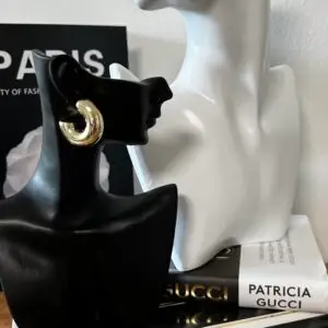 Gold crescent moon earrings