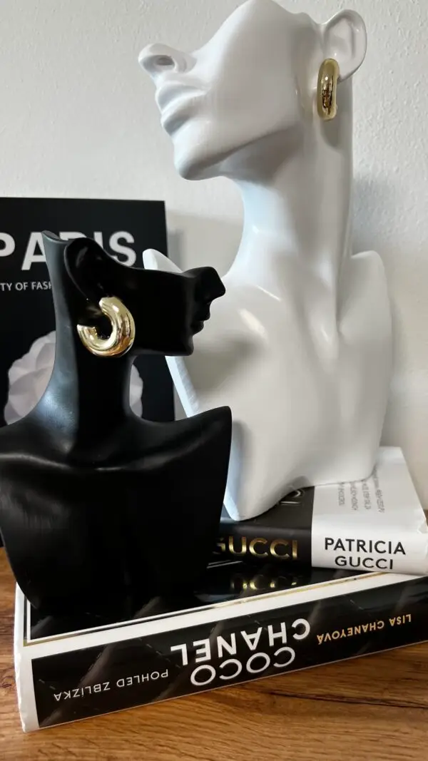 Gold crescent moon earrings