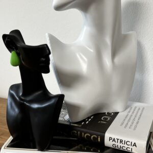 Pale green teardrop earrings